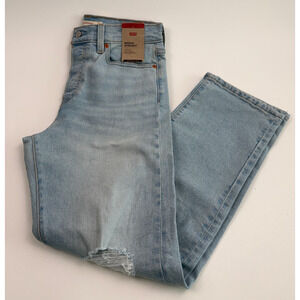 Levi's Women Wedgie Straight Fit High Rise Button Fly Jeans 28x28 Blue NWT